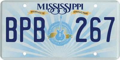 MS license plate BPB267