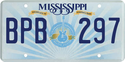 MS license plate BPB297