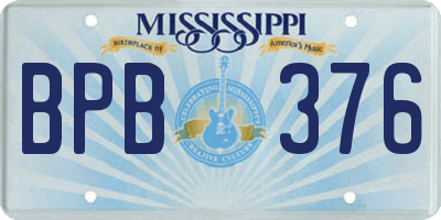 MS license plate BPB376