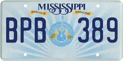 MS license plate BPB389