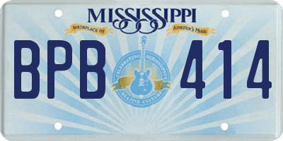 MS license plate BPB414