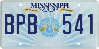 MS license plate BPB541