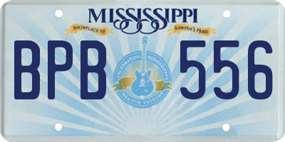 MS license plate BPB556