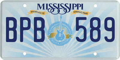 MS license plate BPB589