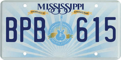 MS license plate BPB615