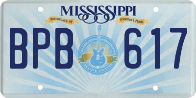 MS license plate BPB617