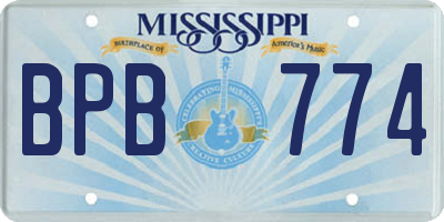 MS license plate BPB774