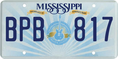 MS license plate BPB817