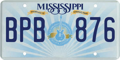 MS license plate BPB876