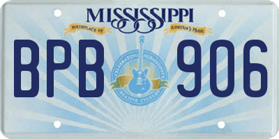 MS license plate BPB906