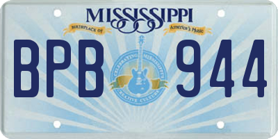 MS license plate BPB944