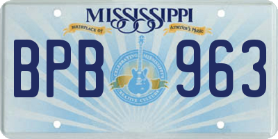MS license plate BPB963