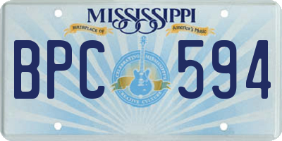 MS license plate BPC594