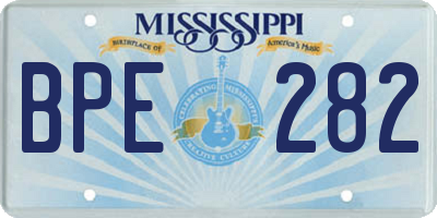 MS license plate BPE282