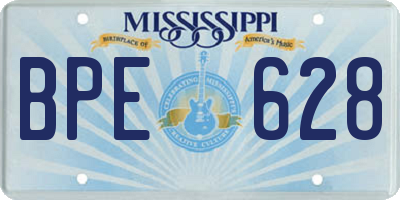 MS license plate BPE628