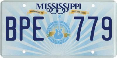 MS license plate BPE779