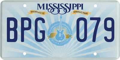 MS license plate BPG079