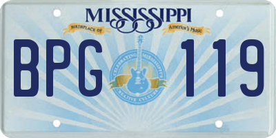 MS license plate BPG119