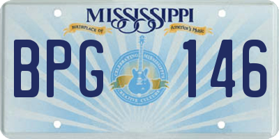 MS license plate BPG146