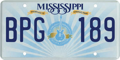 MS license plate BPG189