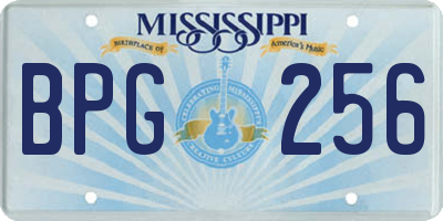 MS license plate BPG256