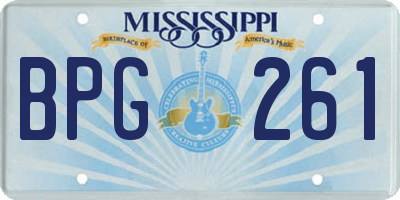 MS license plate BPG261