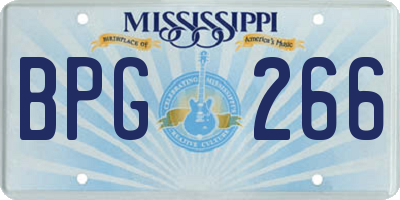 MS license plate BPG266