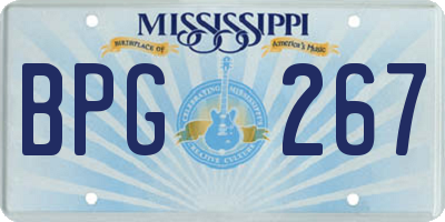 MS license plate BPG267