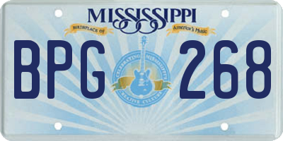 MS license plate BPG268