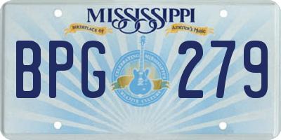 MS license plate BPG279