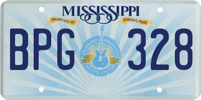 MS license plate BPG328