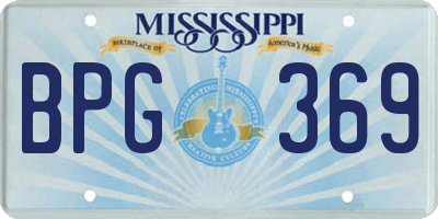 MS license plate BPG369