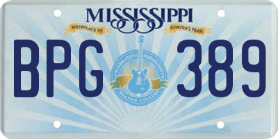 MS license plate BPG389