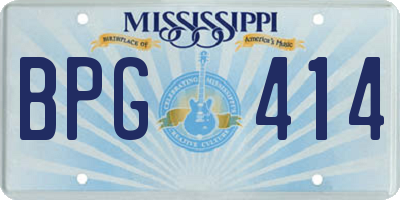 MS license plate BPG414