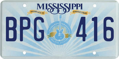 MS license plate BPG416