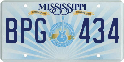 MS license plate BPG434