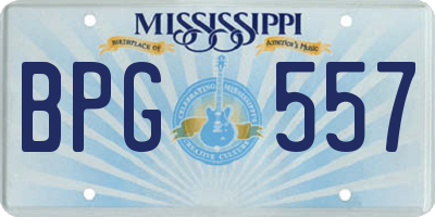 MS license plate BPG557