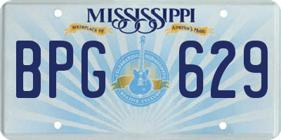 MS license plate BPG629
