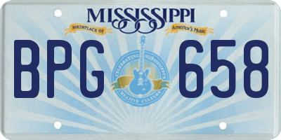 MS license plate BPG658