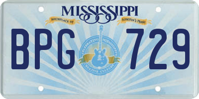 MS license plate BPG729