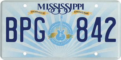 MS license plate BPG842