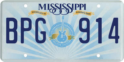 MS license plate BPG914