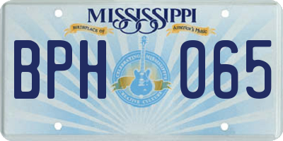 MS license plate BPH065
