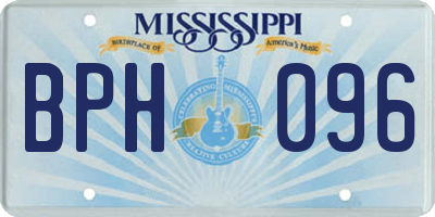 MS license plate BPH096