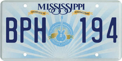 MS license plate BPH194