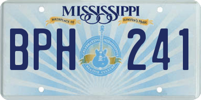 MS license plate BPH241