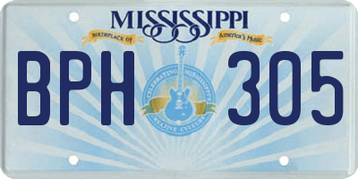 MS license plate BPH305