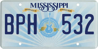 MS license plate BPH532