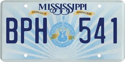 MS license plate BPH541