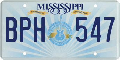 MS license plate BPH547